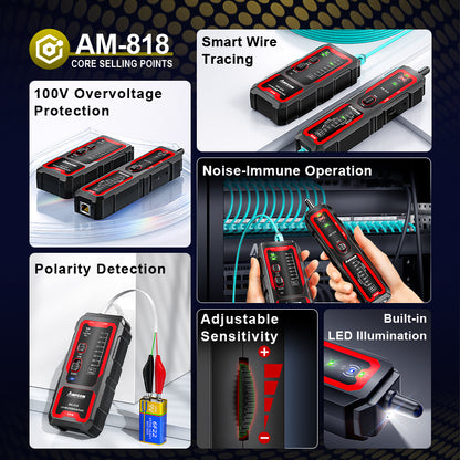 AMPCOM AM-828N pro Interference Resistance Multifunction Network Cable Tracker